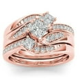 thumbnail image 2 of Rose Gold Diamond Ring Natural White Romantic Wedding Jewelry, 2 of 9