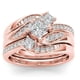 thumbnail image 1 of Anillos para mujer, regalos para mujer, oro rosa, diamante blanco natural, joyería romántica para bodas, anillo, 1 of 2