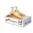 thumbnail image 1 of Cedar Elements - Cintres en Bois pour Bébé/tout-Petit/enfant (Lot de 12) pour Vêtements d'Enfants NB-4T; Parfaits pour les Organisateurs de Nurserie et le Rangement de Garde-Robe (Cintres pour Enfants 4T-10, Bois Naturel), 1 of 5