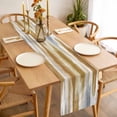 thumbnail image 3 of Brown Gray Table Runner - 70 Inch Long, Kitchen Dining Table Runner Dresser Scarves, Vintage Abstract White Ombre Texture Farmhouse Decor for Coffee Tables Wedding Party Banquet, 3 of 8