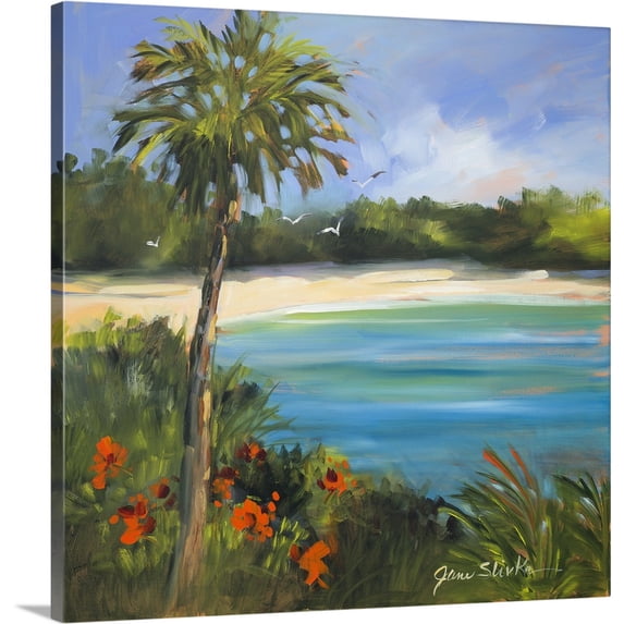 Great BIG Canvas | "Palm Isle" Canvas Wall Art - 20x20
