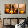 thumbnail image 2 of wall26 Canvas Print Wall Art Set Spa Still Life with Aromatic Candles and Zen Stones Nature Wilderness Photography Realism Zen Scenic Colorful for Living Room, Bedroom, Office - 24"x36"x3 P, 2 of 5