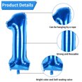 thumbnail image 3 of Blue 1 Balloons, Number 1 Balloon, 40Inch 1st Birthday Balloons Helium Mylar Digital Balloon Foil Balloon with Metallic Balloons Confetti Balloon for Birthday Party Baby Shower Anniversary Decorations, 3 of 7