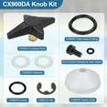 thumbnail image 5 of Tyeign Hayward Pool Filter Knob Kit, Replacement for Cartridge Filter & Separation Tank Models C751 C900 C9002 C1200 C12002 C12002S, 1 Kit Black, 5 of 9