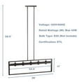 thumbnail image 4 of Giantex  5-Light Island Lighting, Domestic Linear Pendant Light Fixture, Pendant Lamps, 4 of 7