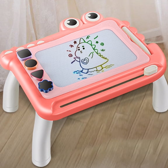 syligr Magnetic Drawing Board for Kids Ages 3-6 Colorful Doodle Board Erasable Writing Tablet 4 Color Zones with Stencils 12 Inch Plastic Art Toy for Toddlers Travel Gift