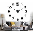 thumbnail image 4 of Reloj de pared grande moderno DIY, reloj de pared silencioso de metal con adhesivo de espejo 3D, reloj de pared de metal moderno para decoración del hogar y la oficina., 4 of 5