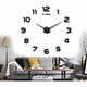 thumbnail image 4 of Reloj de pared grande moderno DIY, reloj de pared silencioso de metal con adhesivo de espejo 3D, reloj de pared de metal moderno para decoración del hogar y la oficina., 4 of 5