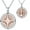 B:silver and rose gold, variant on AOBOCO Rotating Compass Nautical S925 Sterling Silver Necklace - Inspirational Graduation and Retirement Gift for Women, Travel or Long Distance Jewelry