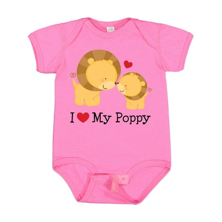 

Inktastic I Love My Poppy Grandpa Gift Baby Boy or Baby Girl Bodysuit