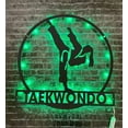 thumbnail image 2 of Craftnamesign Custom Girl Taekwondo Metal Wall Art LED Light, Personalized Kid Karate Name Sign, 2 of 5