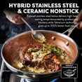 thumbnail image 4 of Ceramax 12 Pc Stainless Steel Pots and Pans Set Non Stick with New Tektanium Technology, Hybrid Ceramic Micro Textured Cookware Set with Etched Design, Induction Ready Frying Pan Skillet Set, 4 of 7
