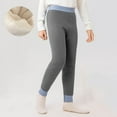 thumbnail image 2 of Lenpel Boys' Fleece Lined Leggings Toddler High Waisted Full Length Thick Warm Pants Children Winter Thermal Tights 2-15 Y(Gray,14-15 Years), 2 of 6