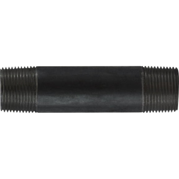 1 X 10 Black Steel Nipple, Black Sch 40 Steel Nipples, Nipples and Fittings