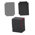 thumbnail image 1 of Caja para baraja de cartas con 2 divisores que se adapta a más de 100 tarjetas magnéticas multifuncionales resistentes al agua Negro y rojo, 1 of 8