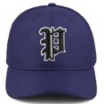 thumbnail image 2 of Daxton Premium Mid Profile Hat Semi Curved Visor Navy Cap White Black Gothic Embroidered, Letter P, 2 of 4