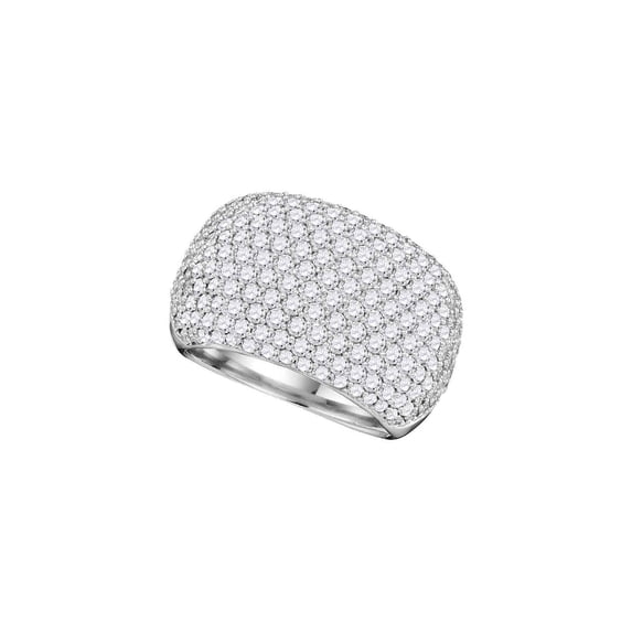 FB Jewels 14kt White Gold Womens Round Diamond Band Ring 2-3/4 Cttw