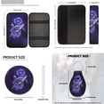 thumbnail image 7 of Pzuqiu 14 Pcs Automotive Seat Cover Accessories Purple Turtle Flower Galaxy Front Back Car Seat Covers Auto Steering Wheel Center Console Cushion Pad Seat Belt Headrest Coasters Key Chain Breathable, 7 of 7