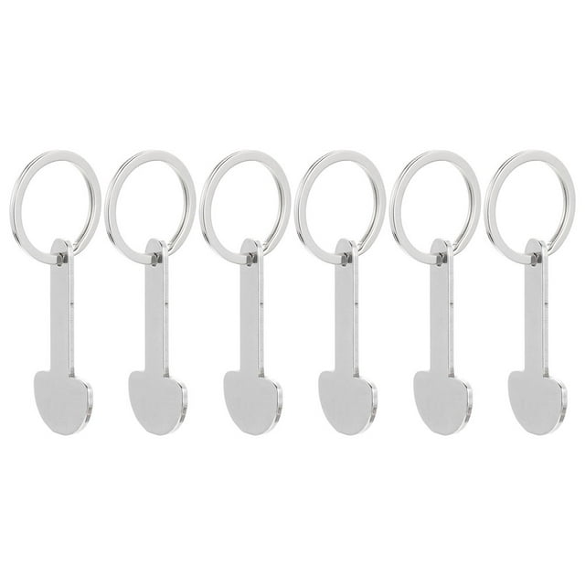 Milisten 6pcs Trolley Tokens Key Ring Metal Small Tokens Shopping Cart Tokens Portable Cart Tokens