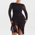 thumbnail image 4 of PENGXIANG Robe à Manches Longues de Couleur Unie pour Femmes dans le Style Midi Bodycon, 4 of 6