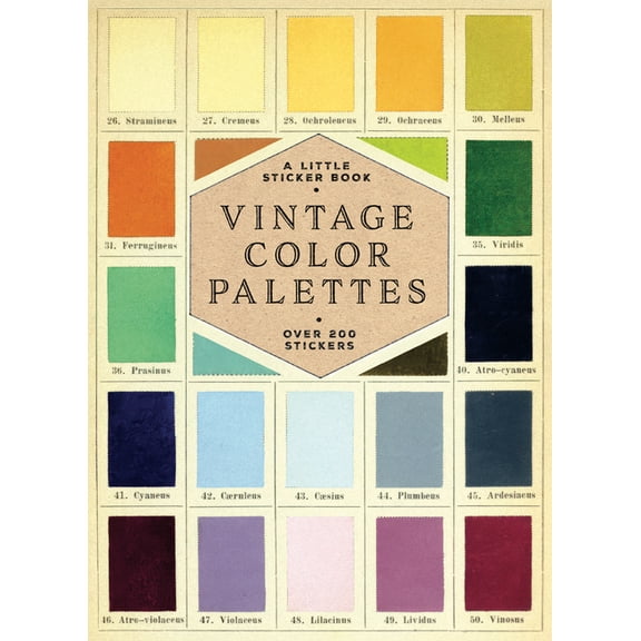 Vintage Color Palettes: A Little Sticker Book, (Paperback)
