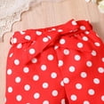 thumbnail image 6 of Hienoo Toddler Girls Shorts Clothing Set Short Sleeve T Shirt High Waisted Short Sets, 6 of 6