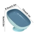 thumbnail image 3 of IPEWLEX Self-Draining Soap Dish, Non-Slip Soap Box for Bathroom & Kitchen, Portable Sanitizer Holder, Easy Clean Plastic Soap Stand (Blue/Gray/Pink), 3 of 6