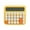 Yellow with white, variant on Portable Desktop Calculator Large Display Big Button 12 digits for White