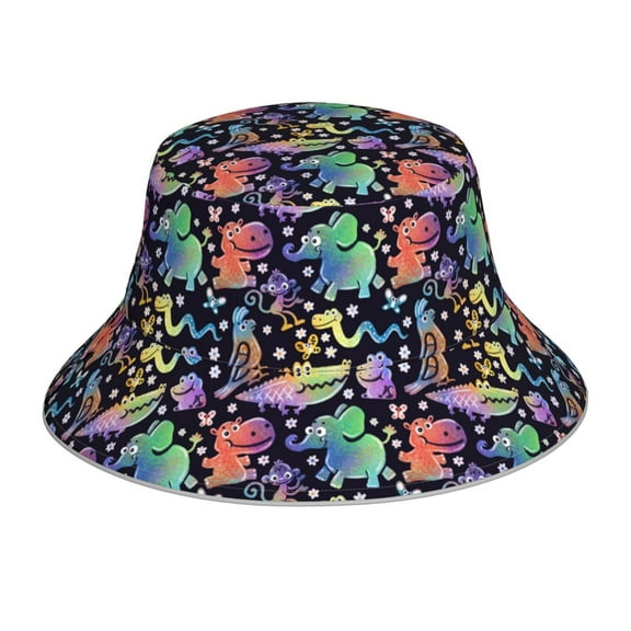 Balery Colorful Animals Sun Hats for Men Women Bucket Hat UPF 50  Buckey Hat Boonie Hat Foldable UV Protection Hiking Beach Fishing Summer