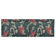 thumbnail image 6 of Yayeee Kitchen Valance Rod Pocket 54" x 18" Living Room Window Curtain, Green Christmas Candy Canes, 6 of 6