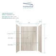 thumbnail image 5 of Transolid Ewk483672 Expressions 48" W X 36" D X 72" H Three Panel Shower Wall Kit -, 5 of 6