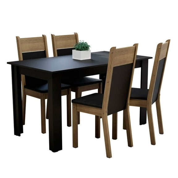 Juego de Comedor con Mesa y 4 Sillas Madesa Havana NM