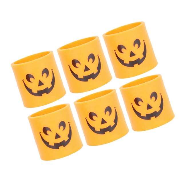 Luces de vela LED ANGGREK de Halloween Luz de vela de calabaza brillante amarilla con pilas