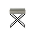 thumbnail image 6 of Koda Taupe Gray Engineered Wood Side Table Nightstand with Glass Top, 6 of 6