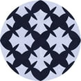 thumbnail image 1 of Ahgly Company Machine Washable Indoor Round Transitional Night Blue Area Rugs, 7' Round, 1 of 7