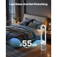 thumbnail image 4 of Tower Fan 40" Oscillating, Remote Control, 8H Timer, 15.4ft/s High Velocity, HEPA Filter, Quiet Bladeless Cooling Fan for Bedroom & Office, 4 of 7