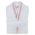 thumbnail image 3 of Unisex Luxurious Plush Turkish Cotton Kimono Robe, Medium, Emberglow-White by Blue Nile Mills, 3 of 9