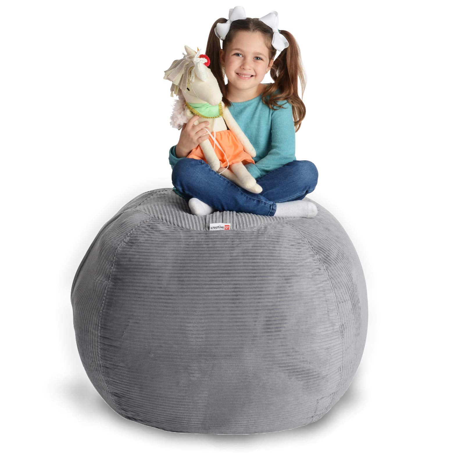 Multifunctional Large Bean Bag Waterproof Lounger Beanbag Kids Toys Storage Bag 