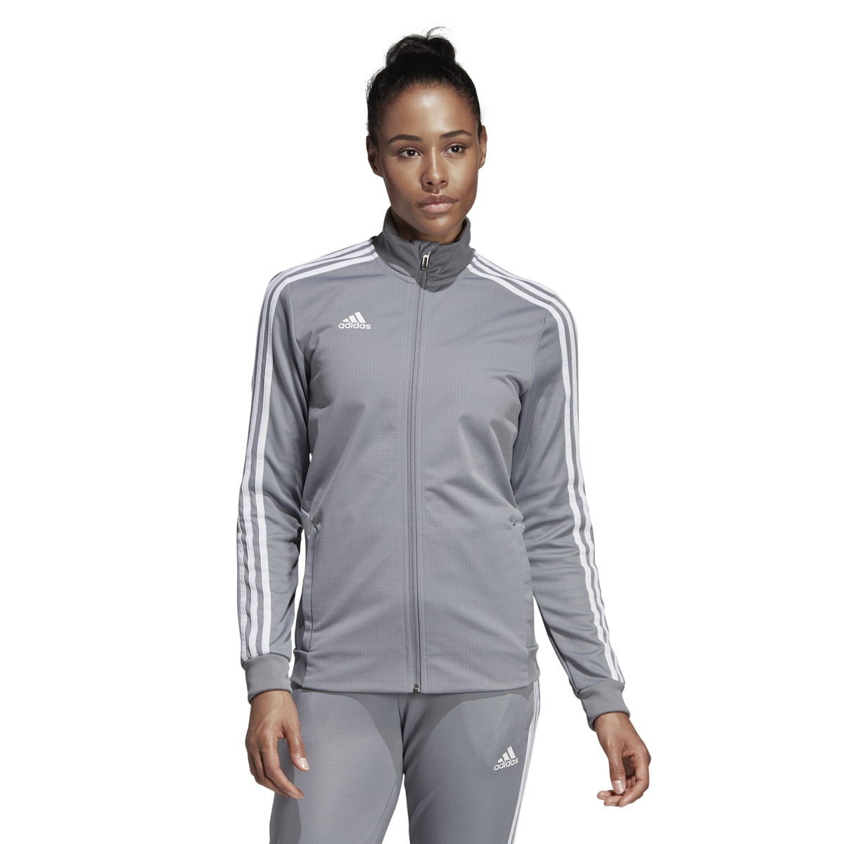Women's Adidas Grey/Clear Onix/White Tiro 19 Track Jacket - S
