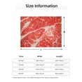 thumbnail image 5 of Naloa Beef Steaks Flannel Blankets - Thick and Warm Blanket for Winter, Soft Fuzzy Plush King Blanket for All Seasons60"x50", 5 of 6