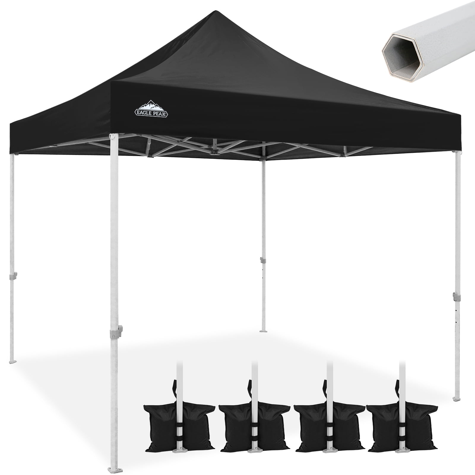 EAGLE PEAK 10x10 Heavy Duty Pop up Commercial Canopy Tent Instant Sun