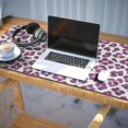 thumbnail image 3 of Long Mouse Pads for Desk,Light Green and Purple Of Leopard Print Desk Mats on Top Of Desks, Desk Mouse Pad Extra Large with 3mm Non-Slip Base and Stitched Edge for Gaming,Office,Work,Home 35.4"x15.7", 3 of 6