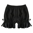 thumbnail image 2 of iixpin Girls' Ruffle Lace Bloomer Shorts Safety Underskirt Undershorts Elastic Waist Pumpkin Pants Bottom Black 13-14, 2 of 7