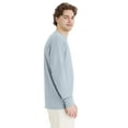 thumbnail image 2 of Hanes Long Sleeve Cotton T-Shirt Unisex Garment Dyed Tee Crewneck Cotton, 2 of 7