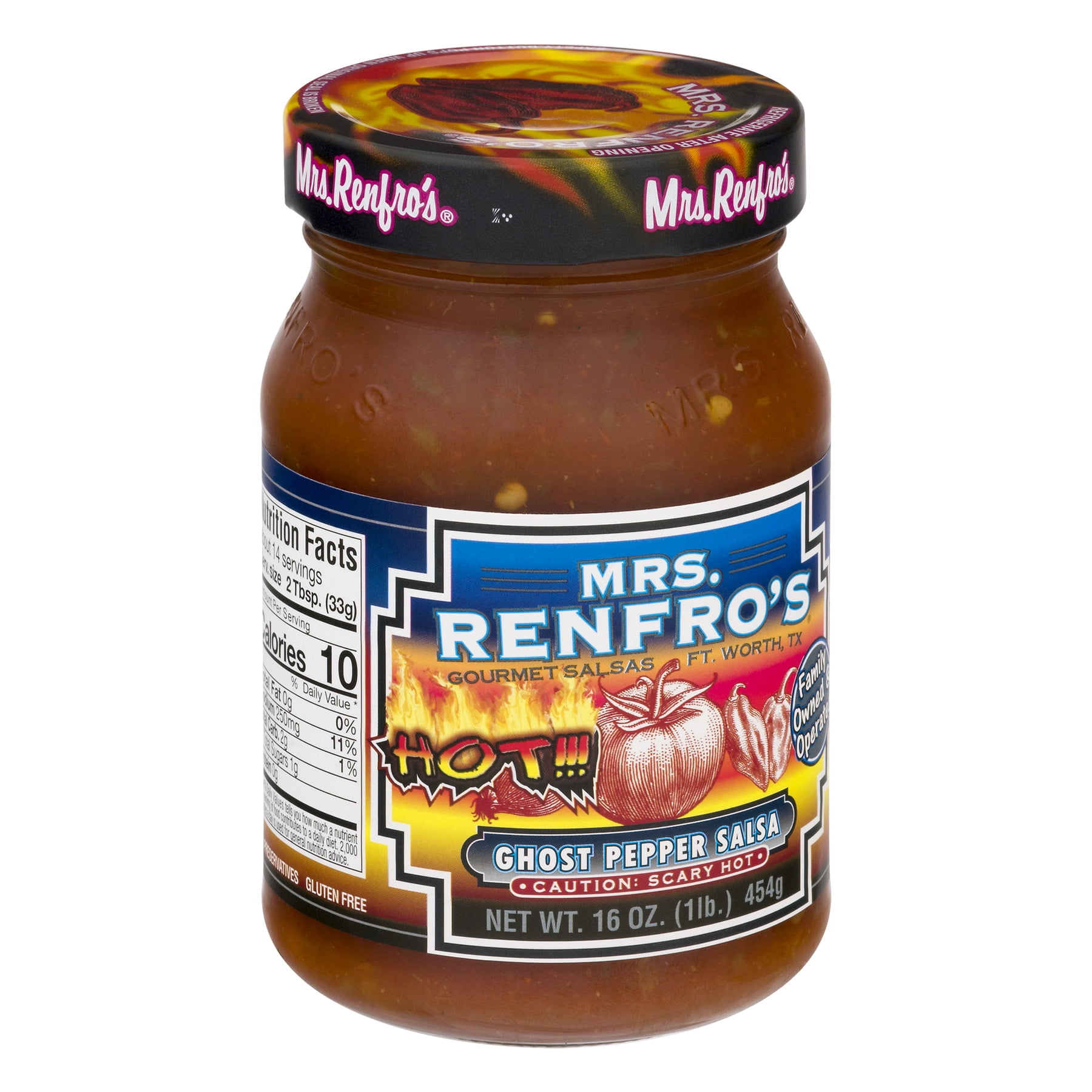 Mrs Renfros Ghost Pepper Salsa 16 Oz Walmartcom