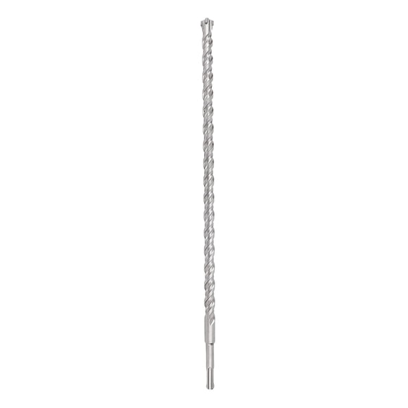Hammer Drill Bit, Masonry Drilling Bit Accurate Locating 450mm Wide Compatibility YG8 Carbide Tip for Cement for Round Shank 2 Pit 2 Groove Tool 16mm / 0.6in