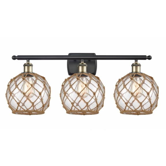 Innovations Lighting - Farmhouse Rope - 3 Light Bath Vanity In Industrial