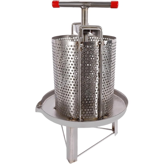 Honey Press Extractor Beekeeping Stainless Steel Manual Honey Press Machine Tool,Sturdy and Durable Manual Honey Presser Good Filtering Effect