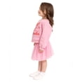 thumbnail image 5 of Wonder Nation Toddler Girls Graphic Crewneck Sweatshirt with Long Sleeves and Tulle Skirt Set, 2 Piece, Sizes 12M-5T, 5 of 8