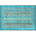 thumbnail image 1 of Ahgly Company Indoor Rectangle Abstract Light Blue Modern Area Rugs, 7' x 9', 1 of 4
